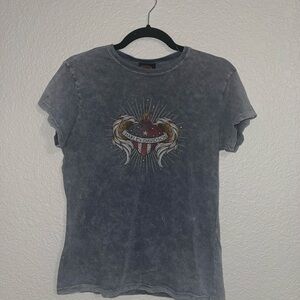 Harley-Davidson Women's Gray Heart Graphic Tee